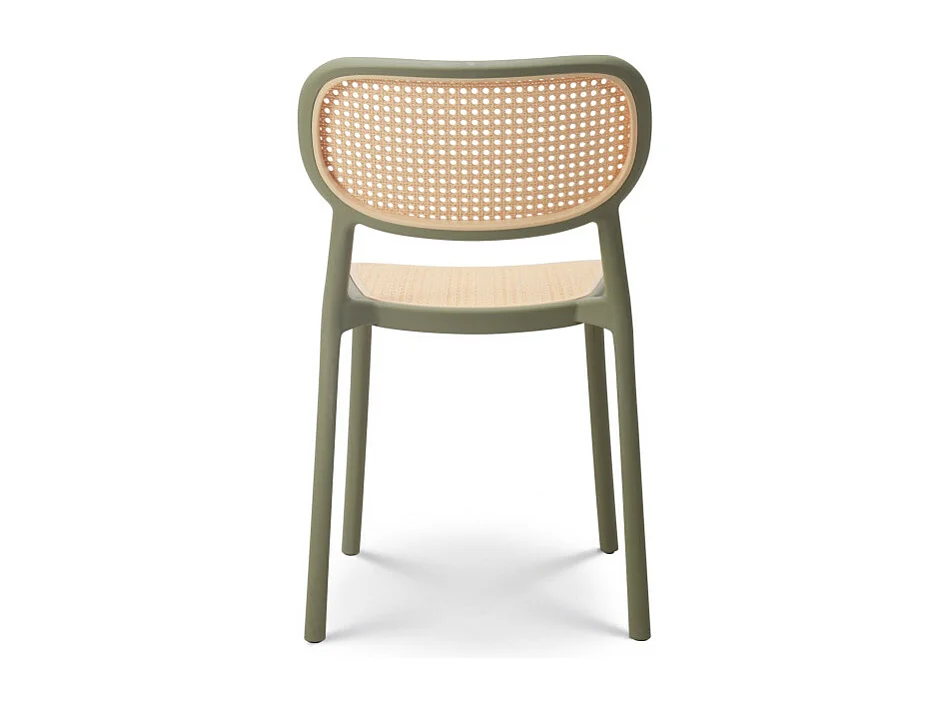 Chaise de salle à manger verte style vintage