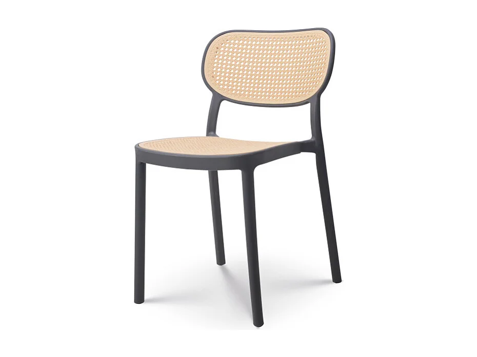 Chaise de salle à manger grise style vintage