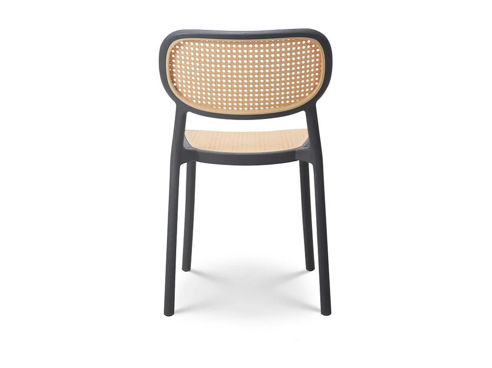 Chaise de salle à manger grise style vintage