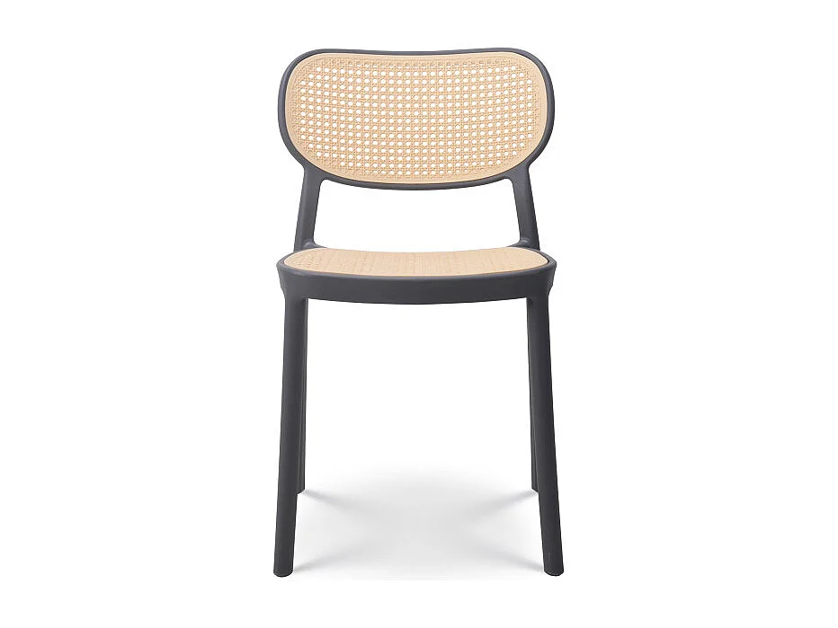 Chaise de salle à manger grise style vintage