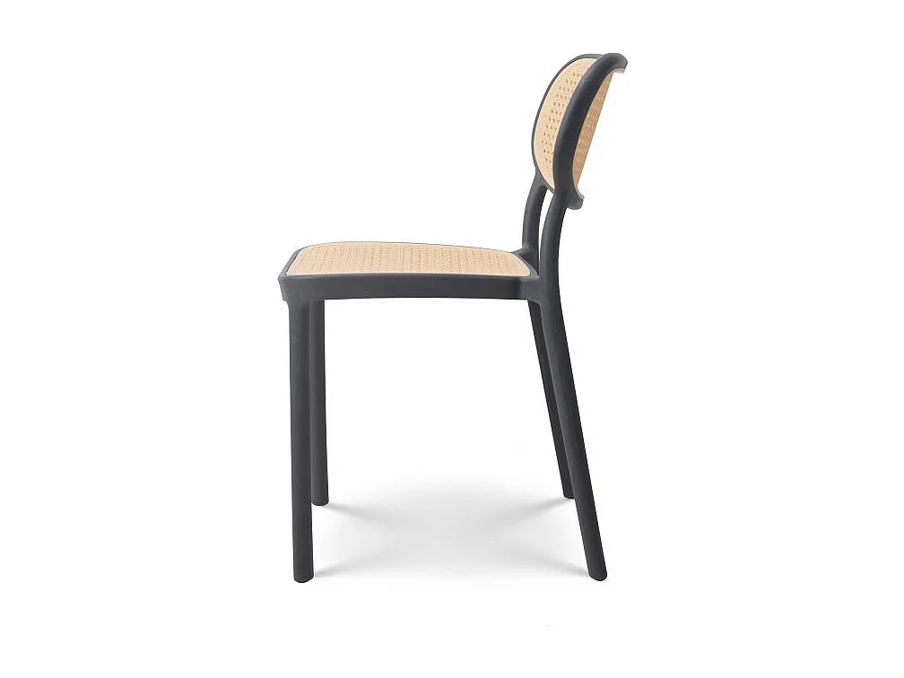 Chaise de salle à manger grise style vintage