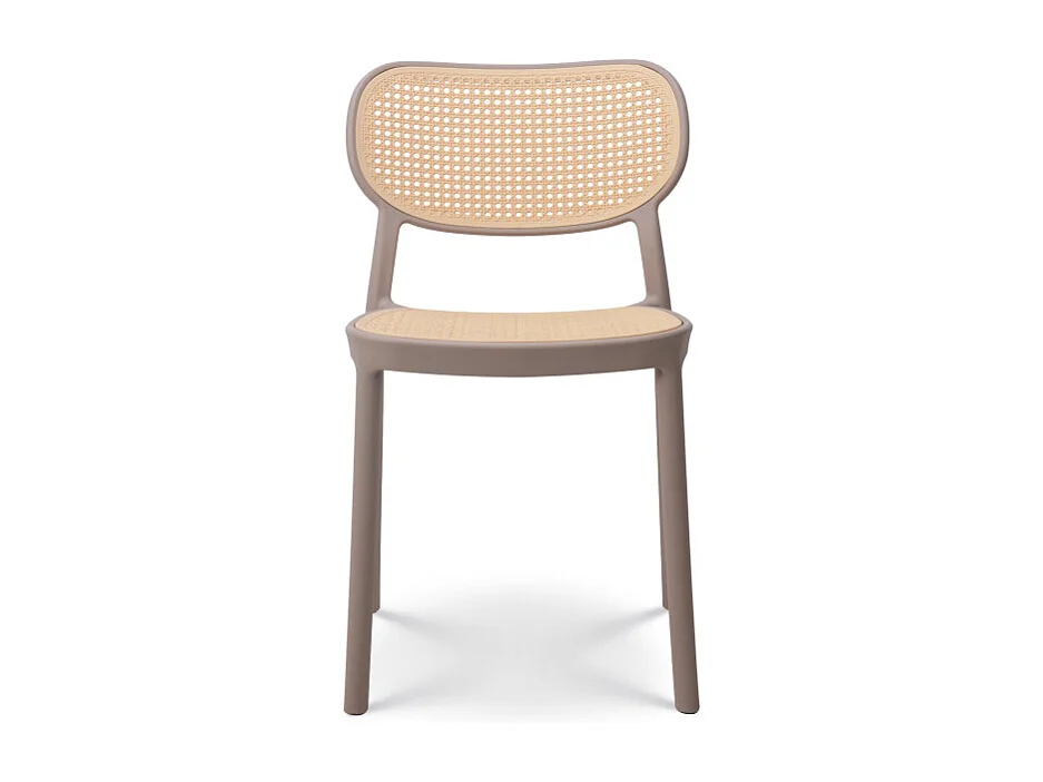 Chaise de salle à manger beige style vintage