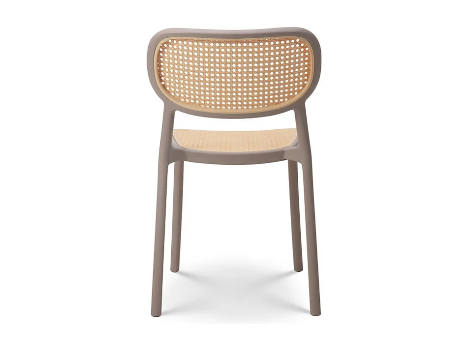 Chaise de salle à manger beige style vintage