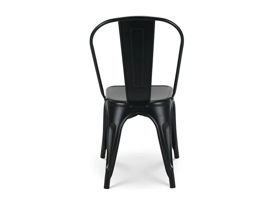 Chaise en métal noir style industriel - Finition mat