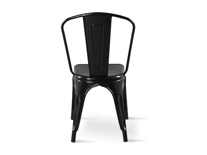 Chaise en métal noir style industriel - Aspect brillant