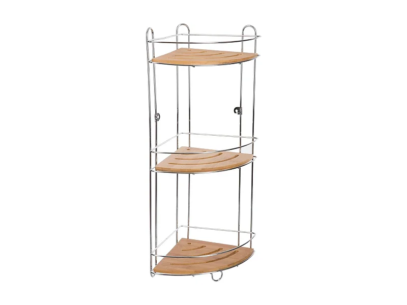 Étagère d'Angle 3 Niveaux "Venterra" 56cm Naturel