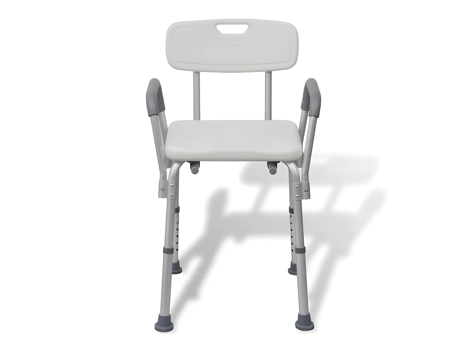 Silla de ducha de aluminio blanco