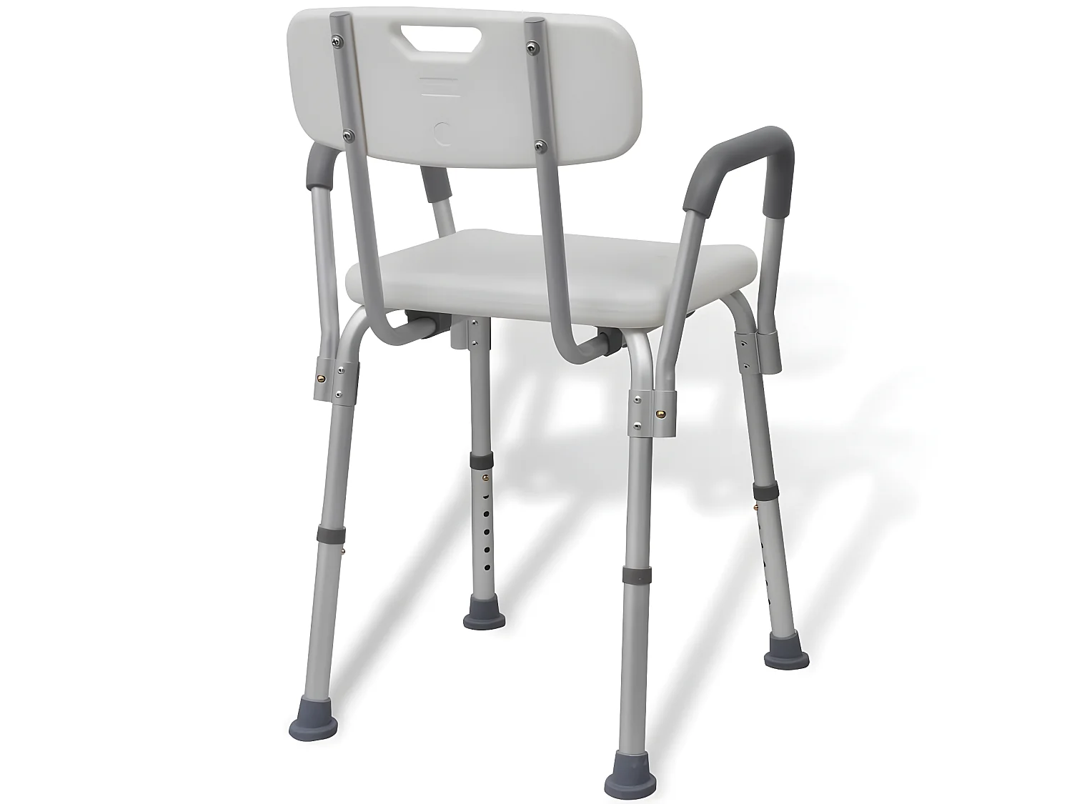 Silla de ducha de aluminio blanco