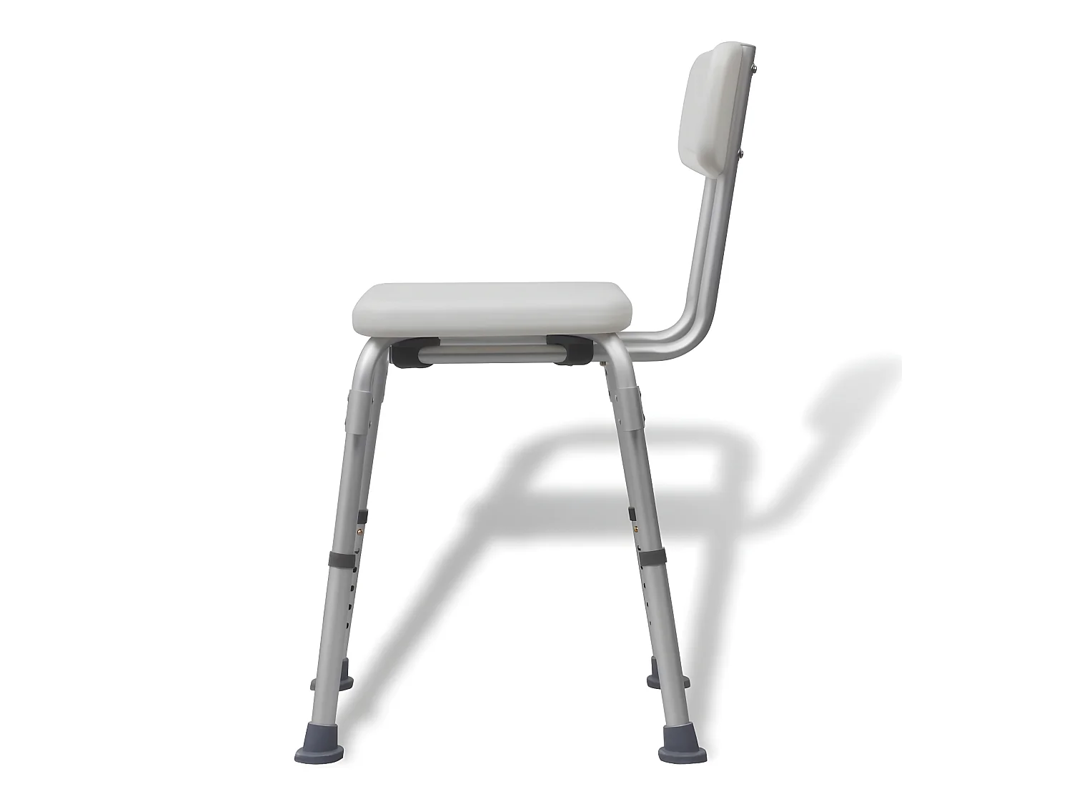 Silla de ducha de aluminio blanco