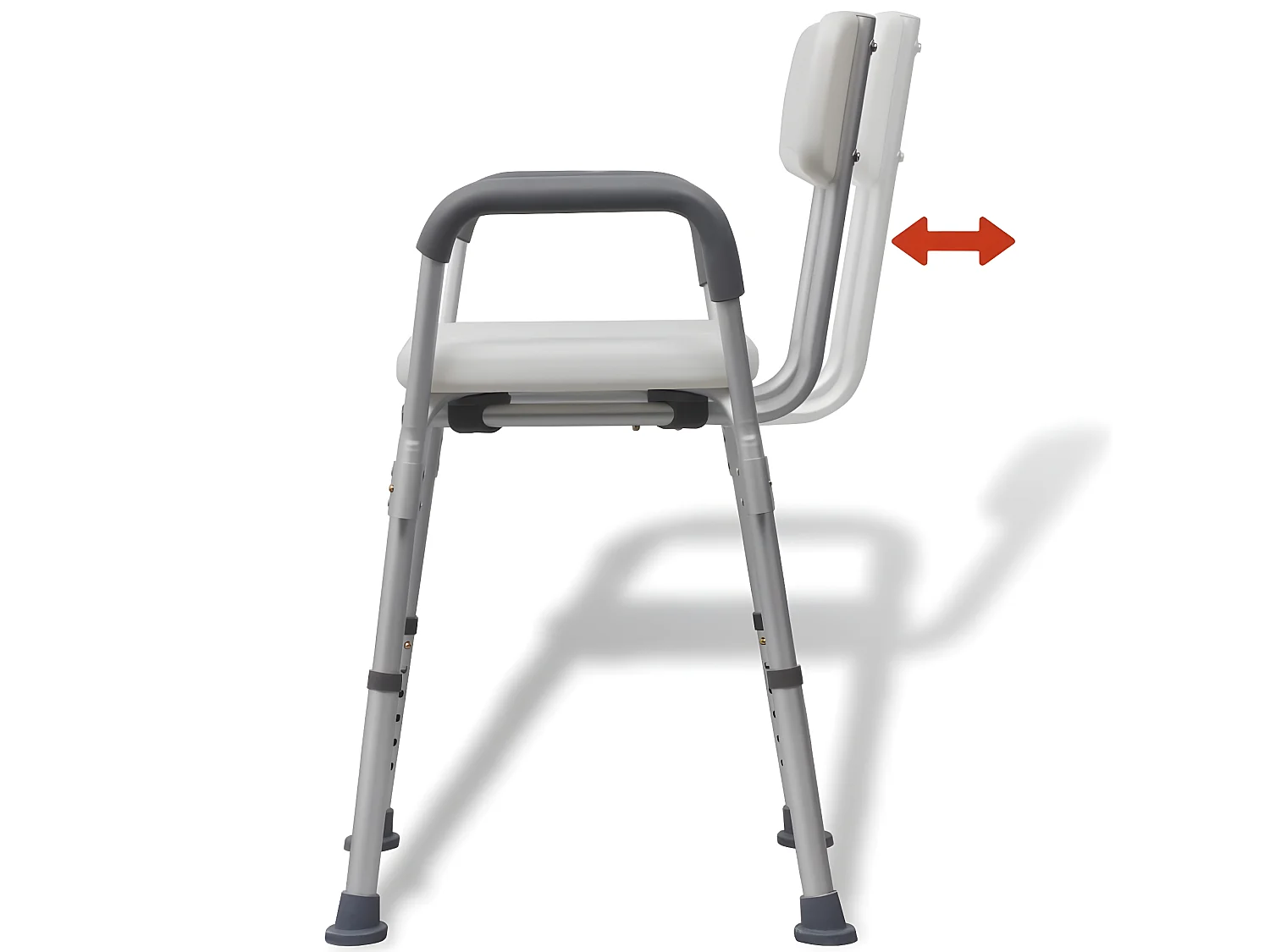 Chaise de douche Aluminium Blanc