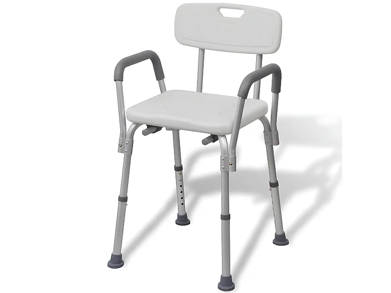 Sedia da Doccia in Alluminio Bianca