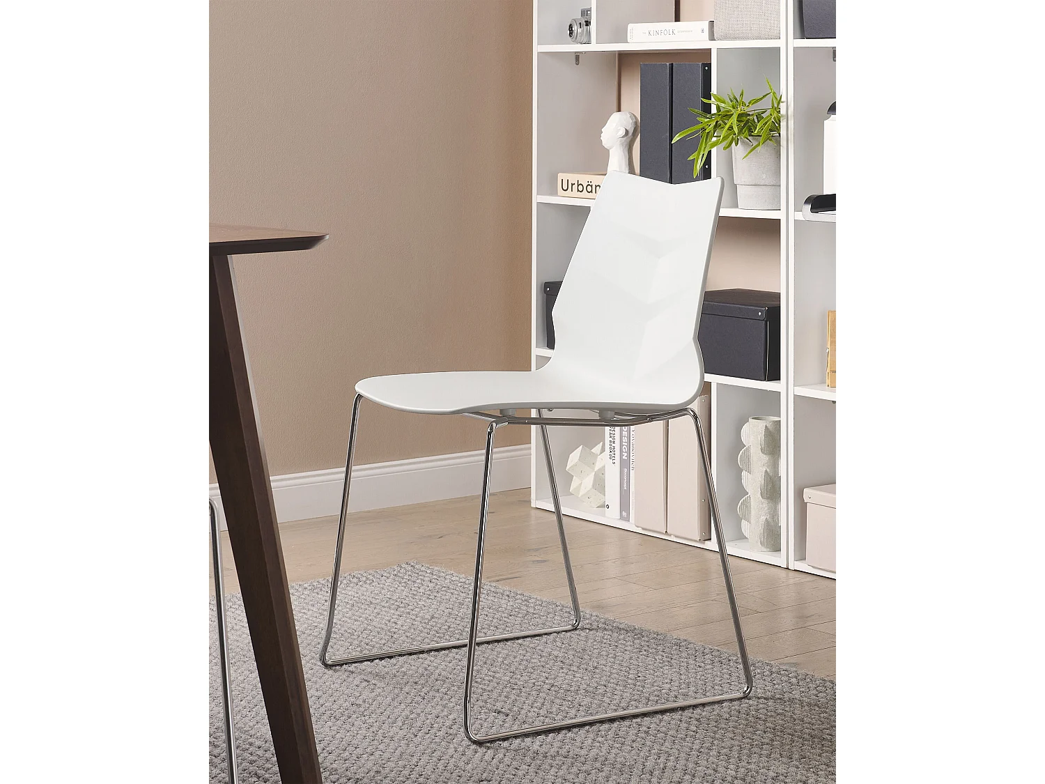 Conjunto de 4 cadeiras de jantar HARTLEY Branco