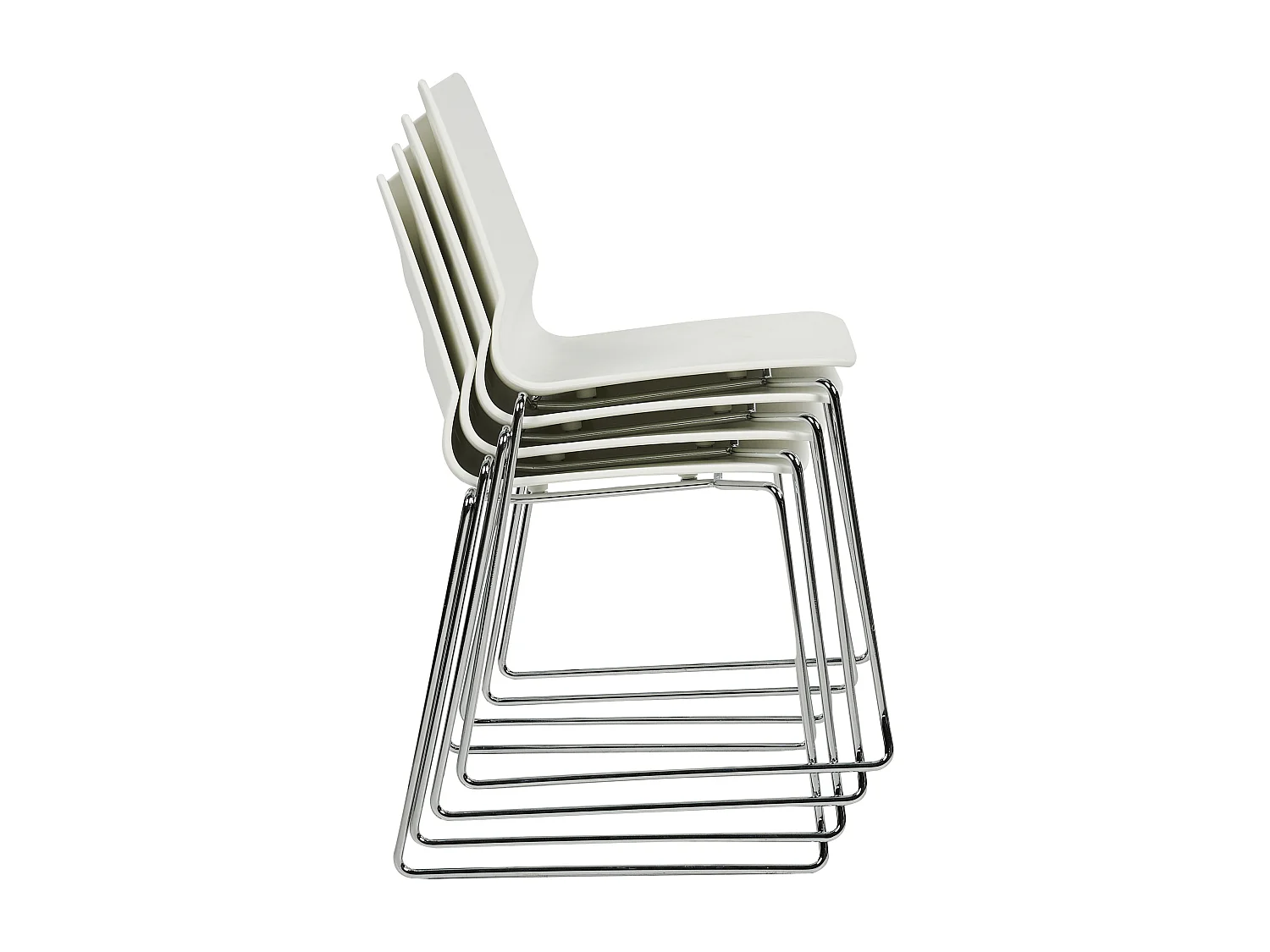 Conjunto de 4 cadeiras de jantar HARTLEY Branco