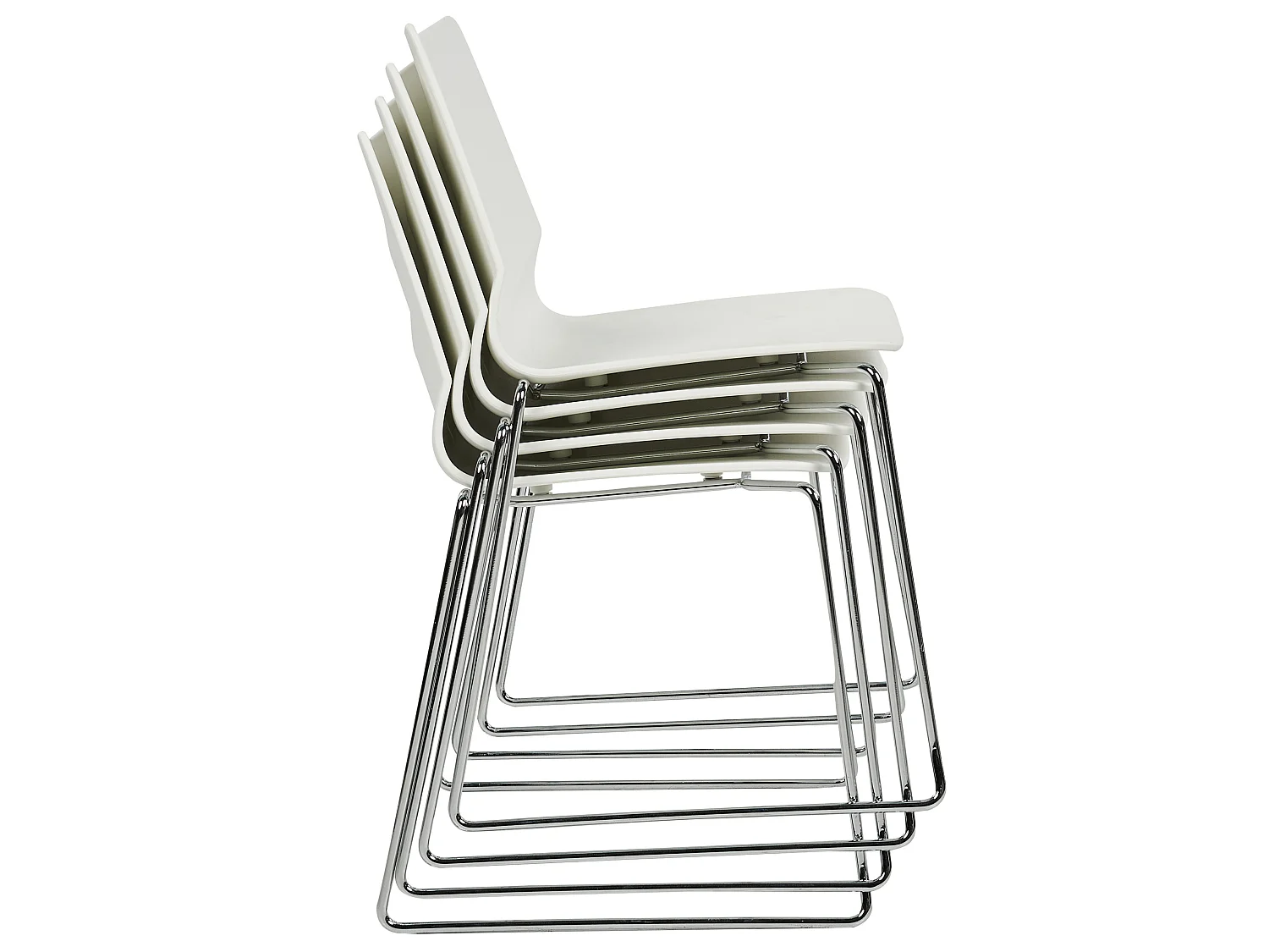 Lot de 4 chaises de salle à manger HARTLEY Blanc