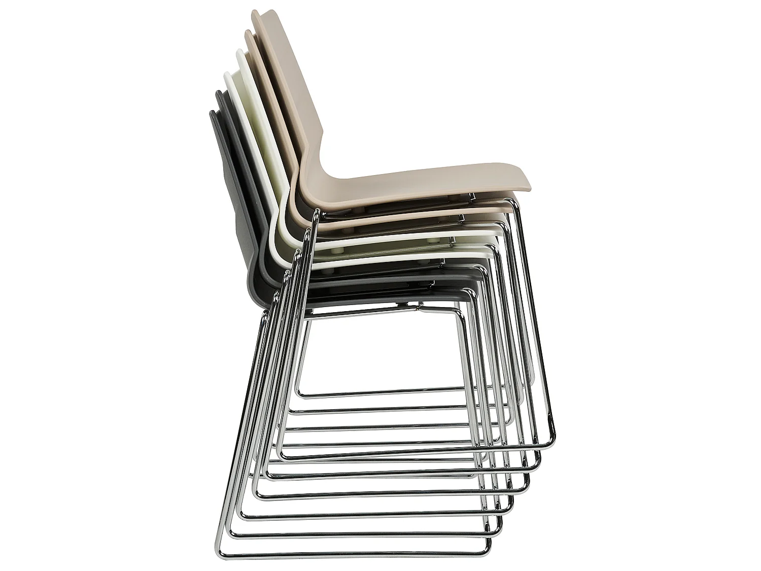 Lot de 4 chaises de salle à manger HARTLEY Blanc