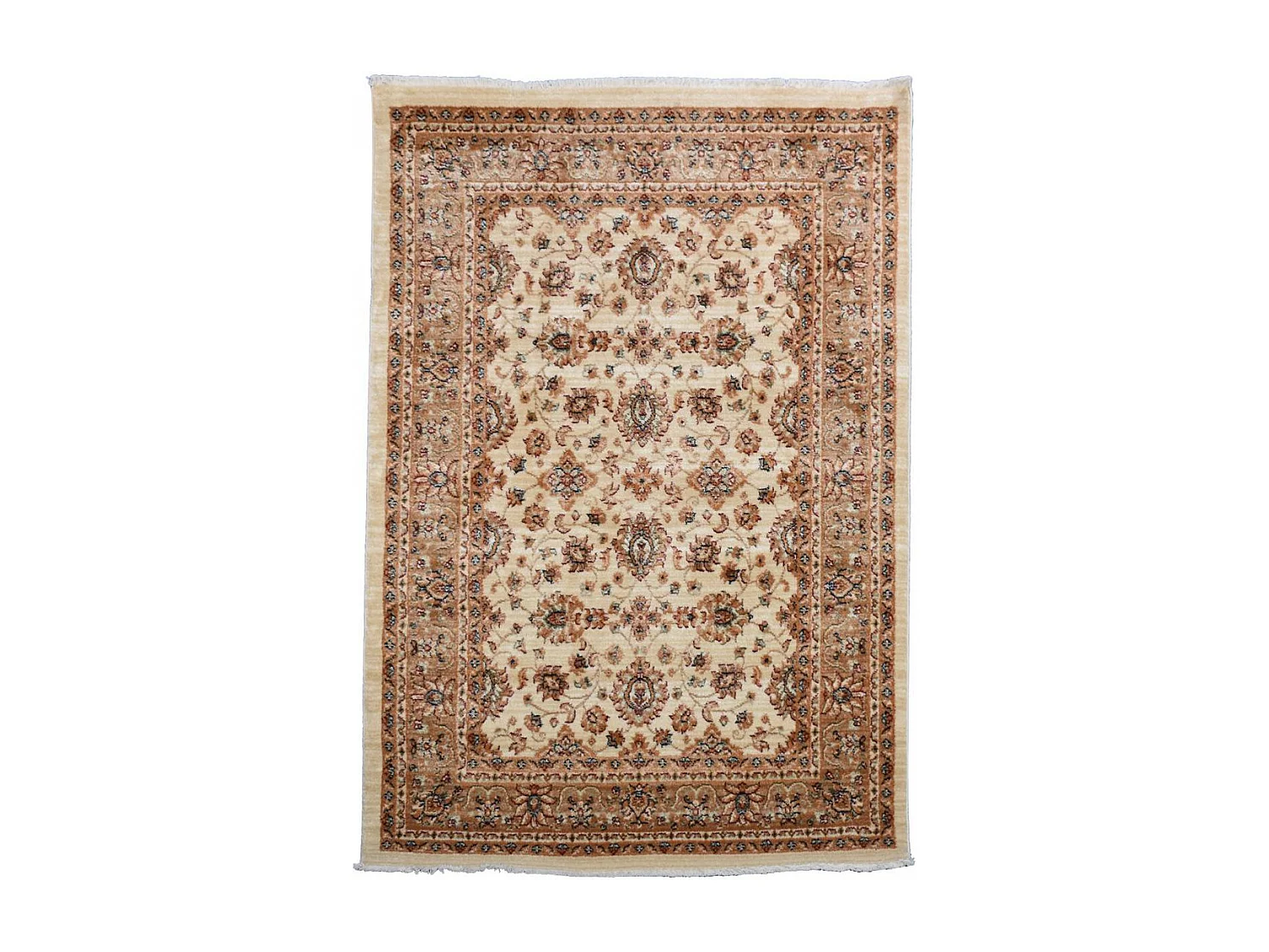 Tapis orient 120x180 rectangle beige et rouge tissé motifs orientaux CHOBAY AC