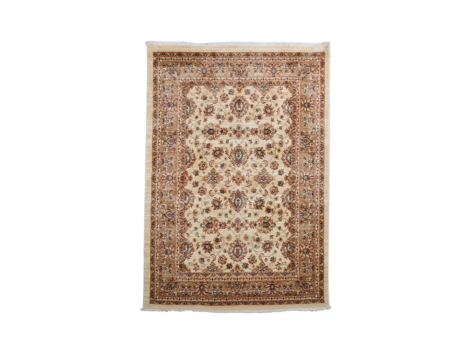 Tapis orient 120x180 rectangle beige et rouge tissé motifs orientaux CHOBAY AC