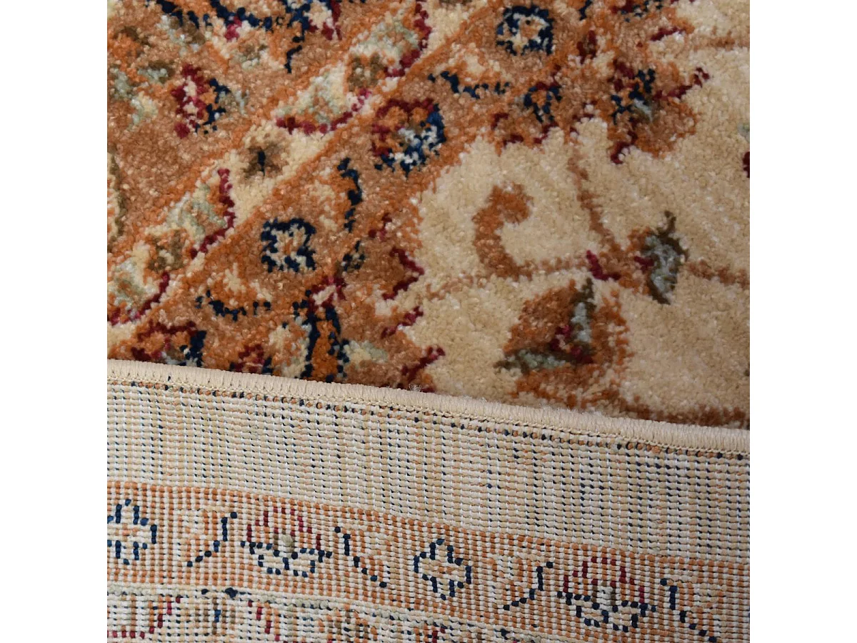 Tapis orient 120x180 rectangle beige et rouge tissé motifs orientaux CHOBAY AC