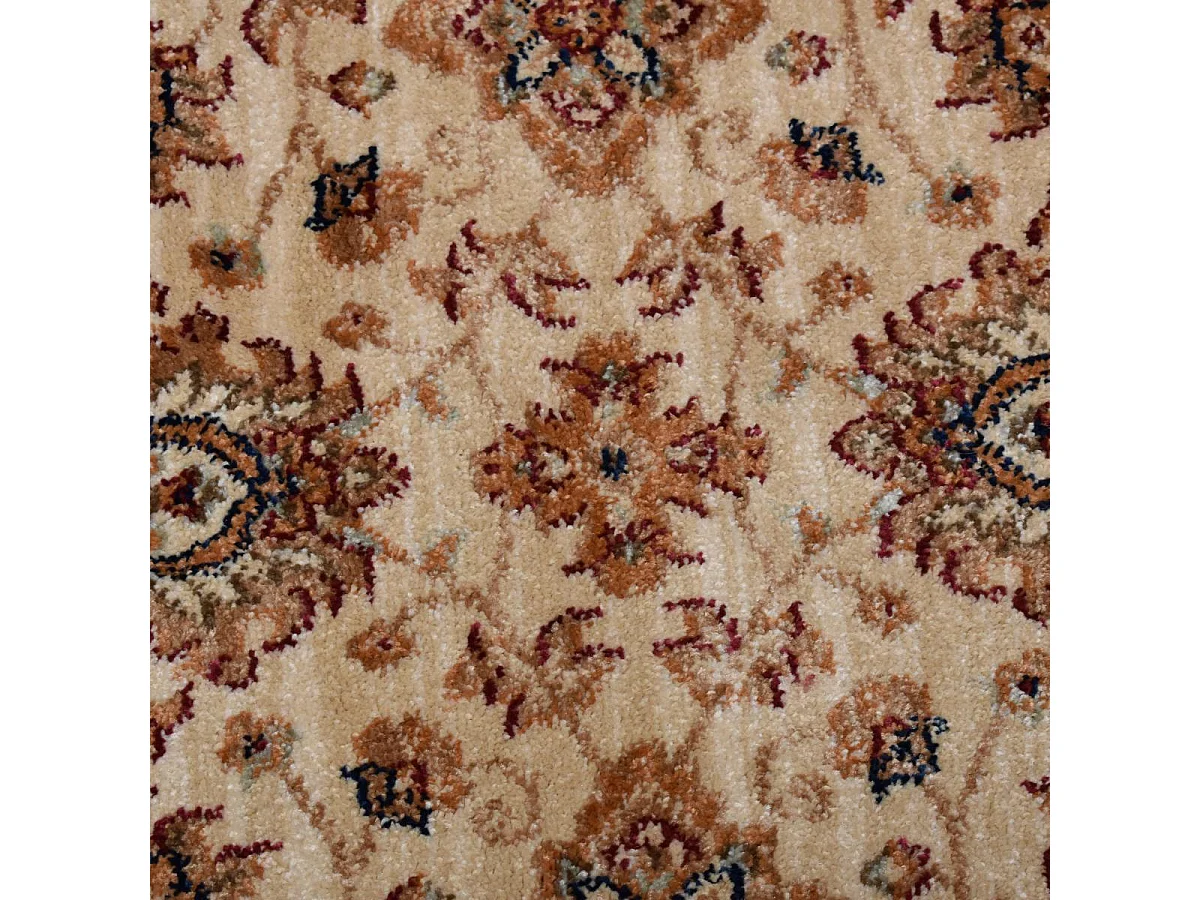 Tapis orient 120x180 rectangle beige et rouge tissé motifs orientaux CHOBAY AC
