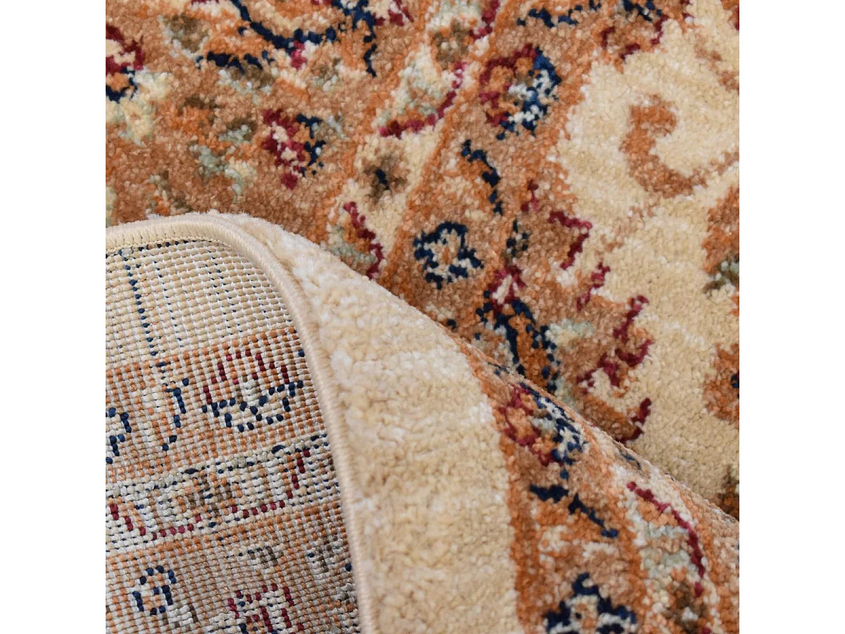 Tapis orient 120x180 rectangle beige et rouge tissé motifs orientaux CHOBAY AC