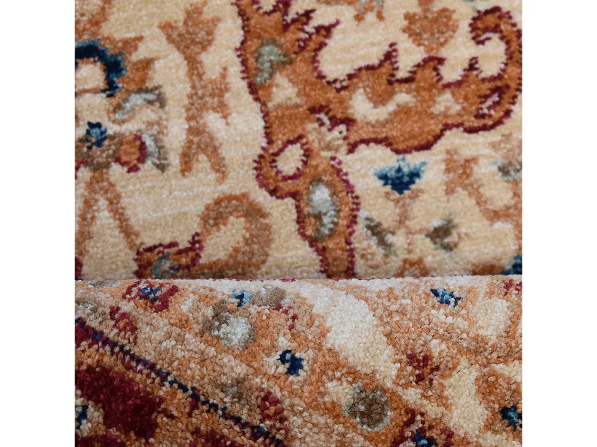 Tapis orient 120x180 rectangle beige et rouge tissé motifs orientaux CHOBAY AB