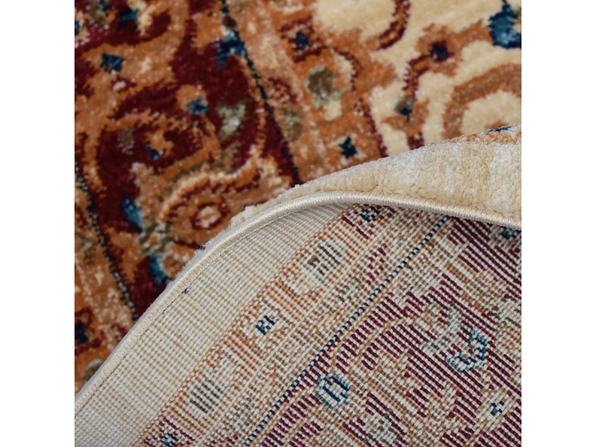 Tapis orient 120x180 rectangle beige et rouge tissé motifs orientaux CHOBAY AB