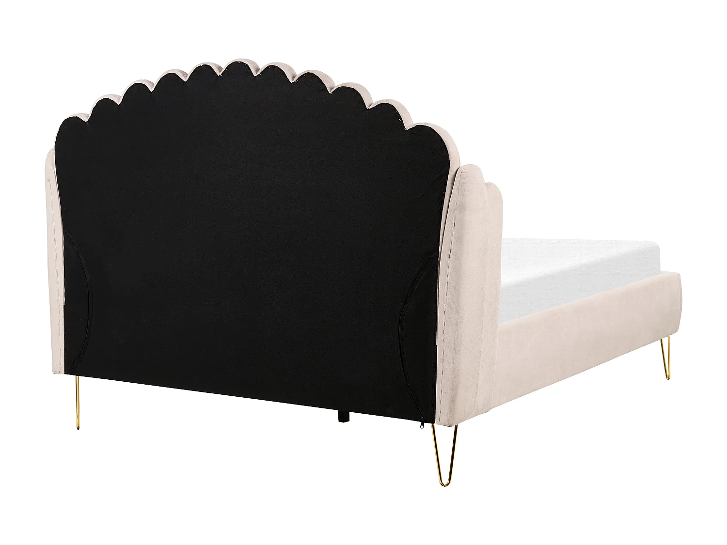 Bed Stof AMBILLOU 140 x 200 cm Lichtbeige