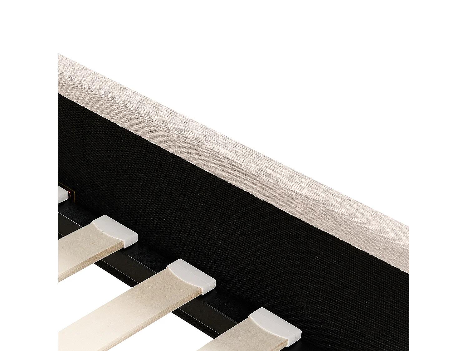 Bed Stof AMBILLOU 140 x 200 cm Lichtbeige