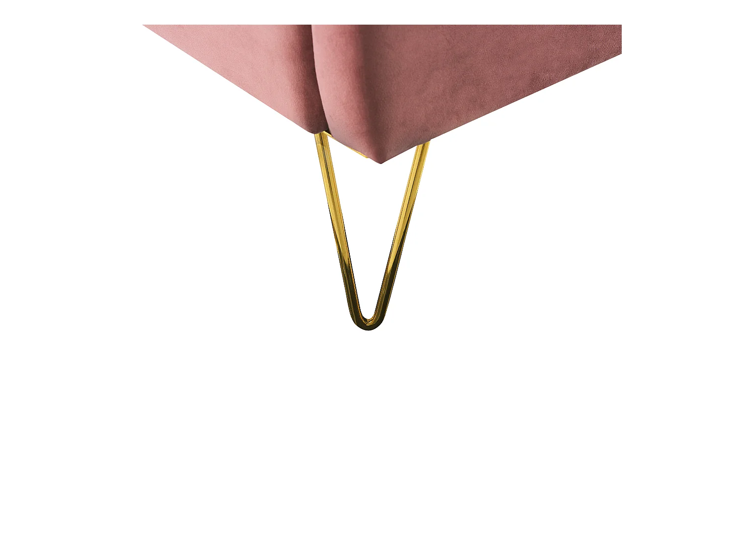 Bed Fluweel AMBILLOU 140 x 200 cm Roze