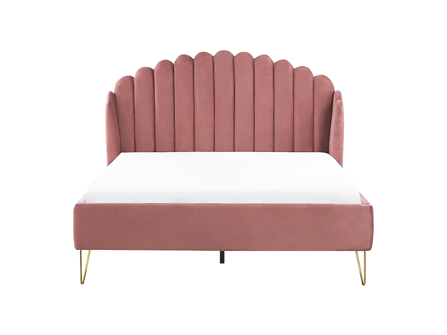 Bed Velvet AMBILLOU 140 x 200 cm (EU Double) Pink