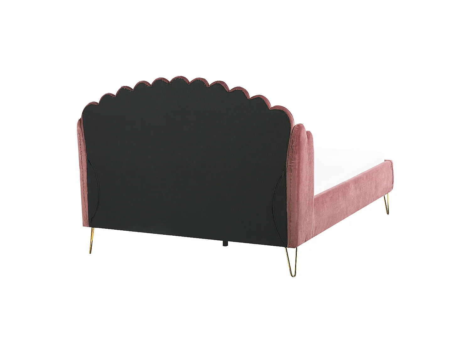 Bed Velvet AMBILLOU 140 x 200 cm (EU Double) Pink