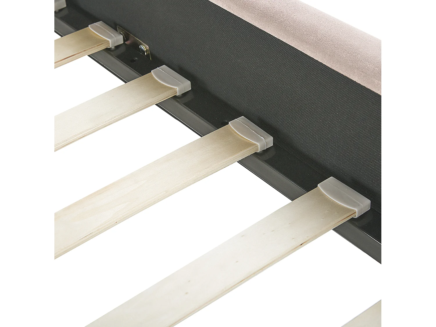 Bed Fluweel AMBILLOU 180 x 200 cm Lichtbeige