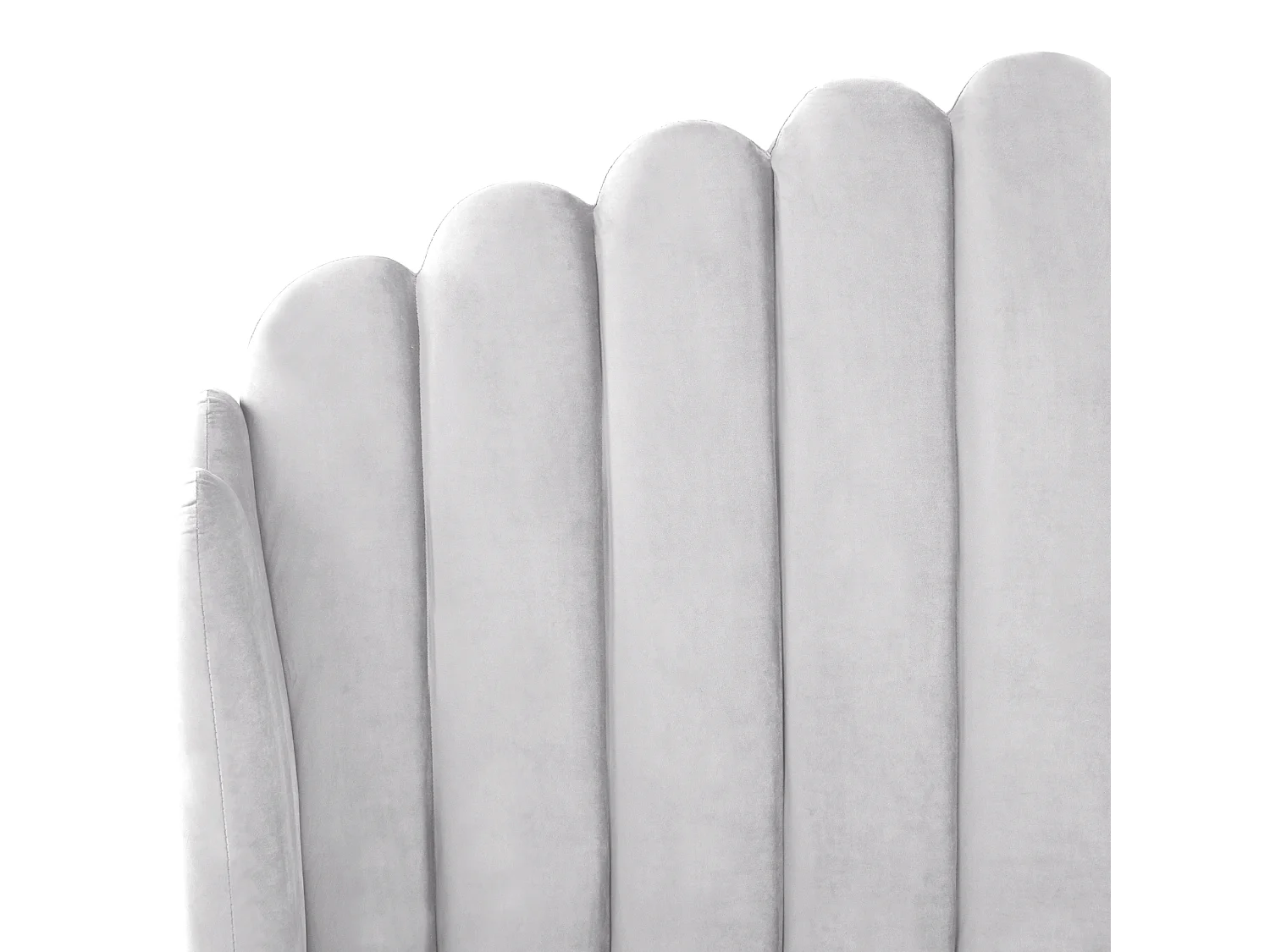 Bed Fluweel AMBILLOU 140 x 200 cm Lichtgrijs
