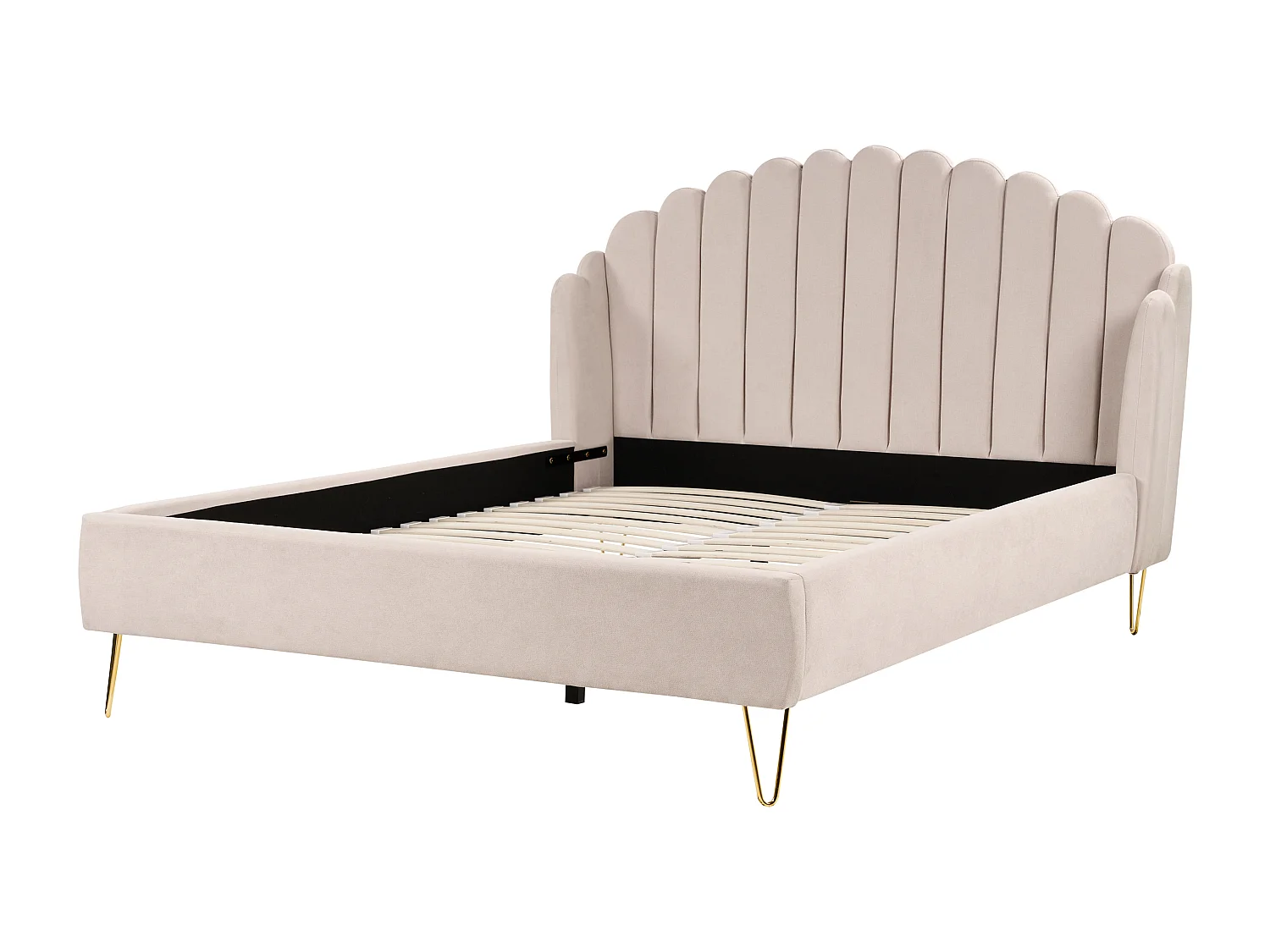 Bed Stof AMBILLOU 180 x 200 cm Lichtbeige