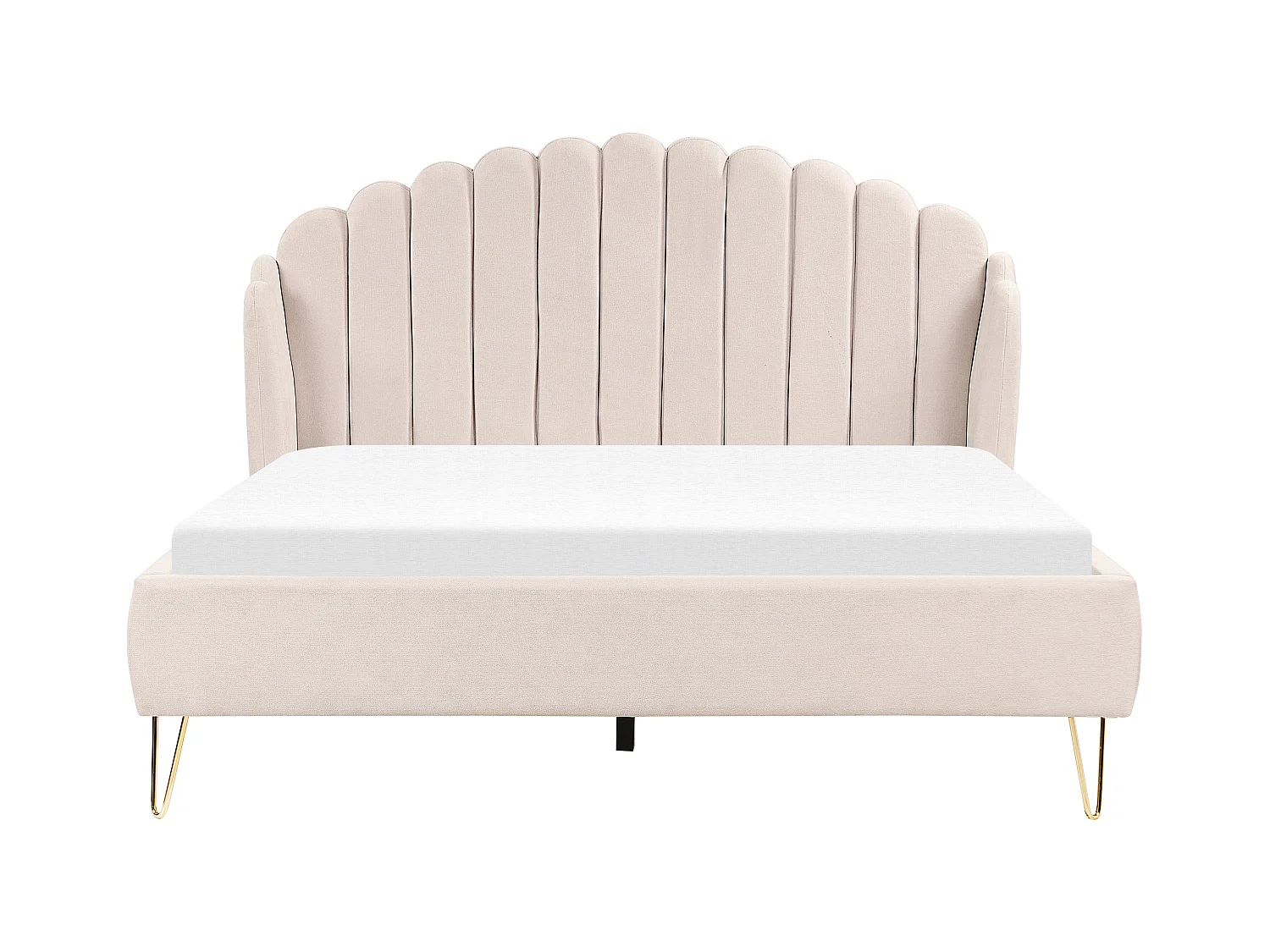 Bed Stof AMBILLOU 160 x 200 cm Lichtbeige