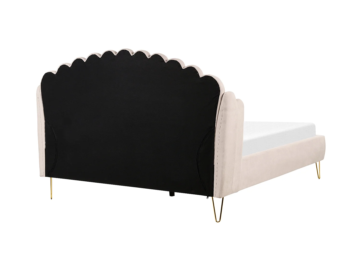 Bed Stof AMBILLOU 160 x 200 cm Lichtbeige