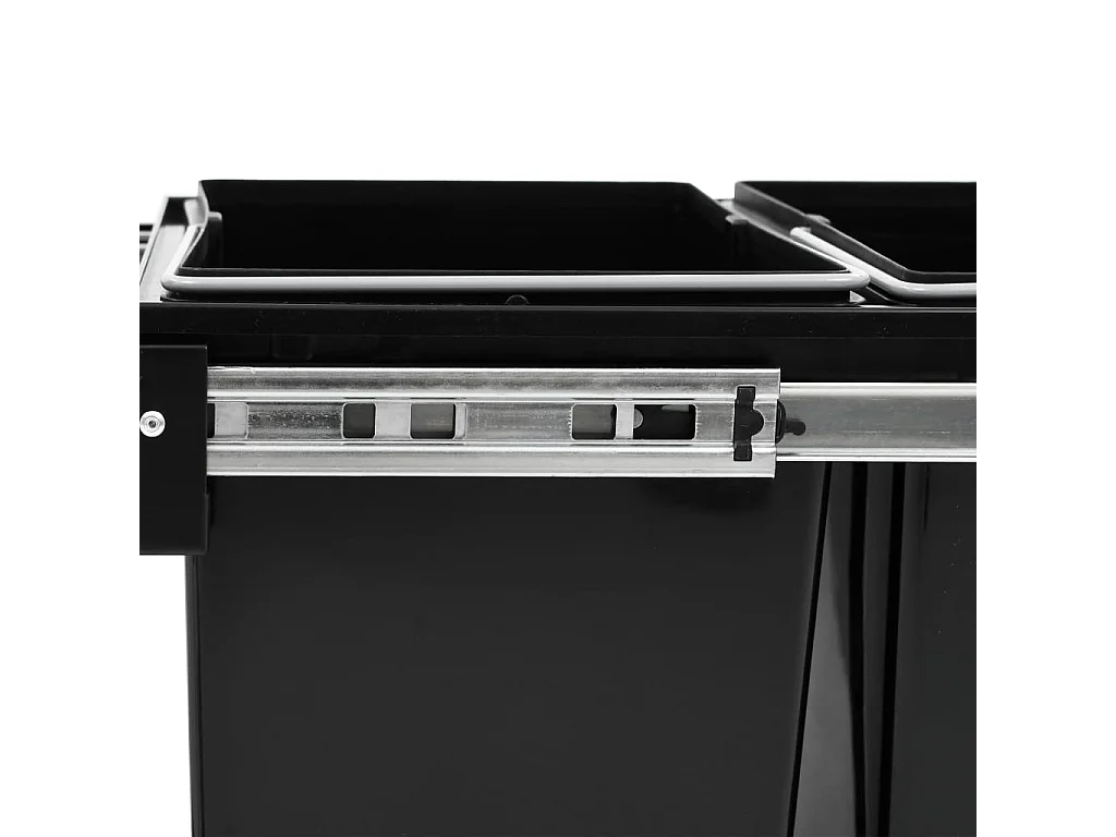 Poubelle amovible de cuisine noire 51.8 x 34 x 41.3 cm 02_0006061