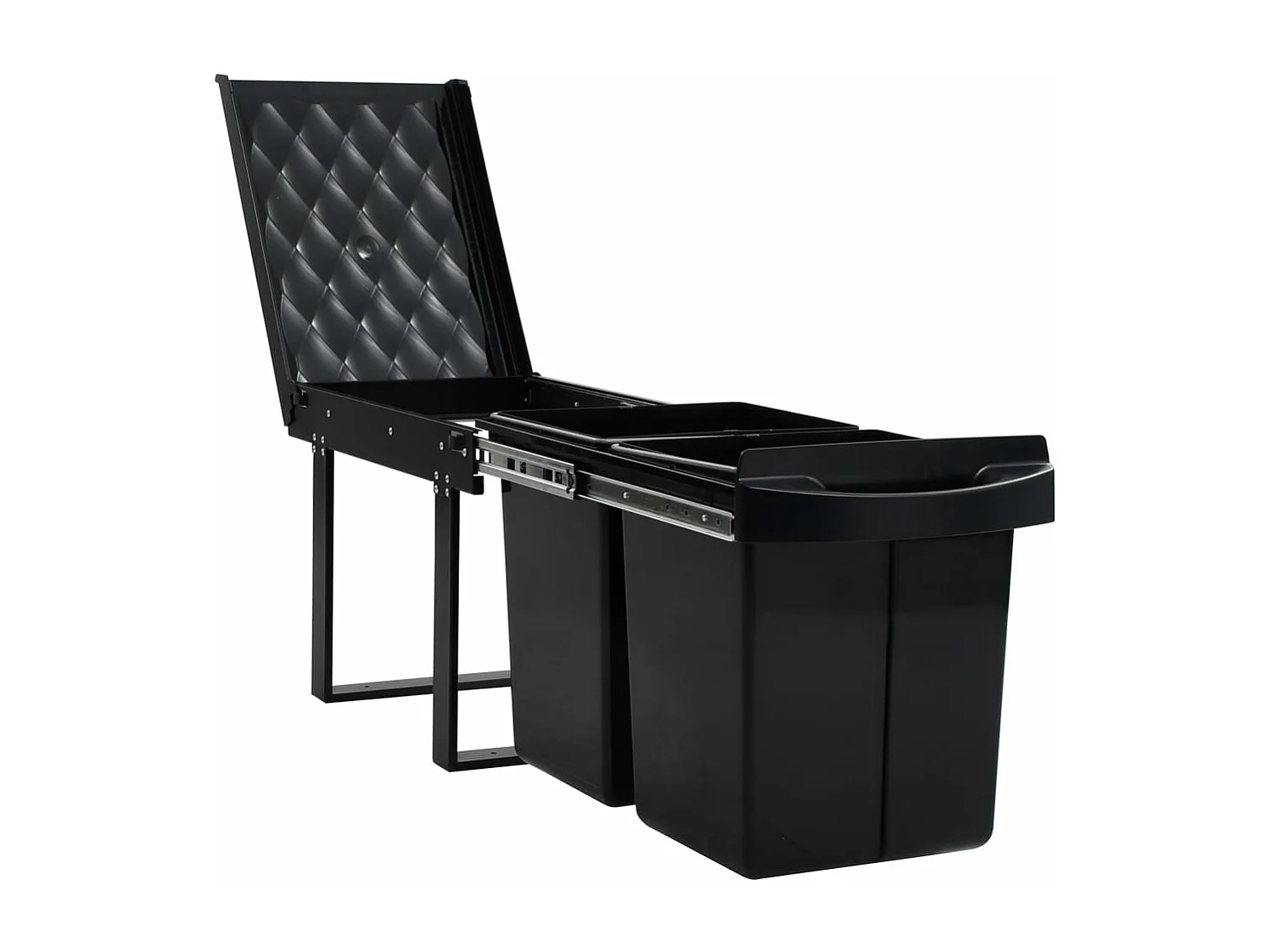 Papelera de cocina extraíble con cierre suave 48 litros negro 02_0006061