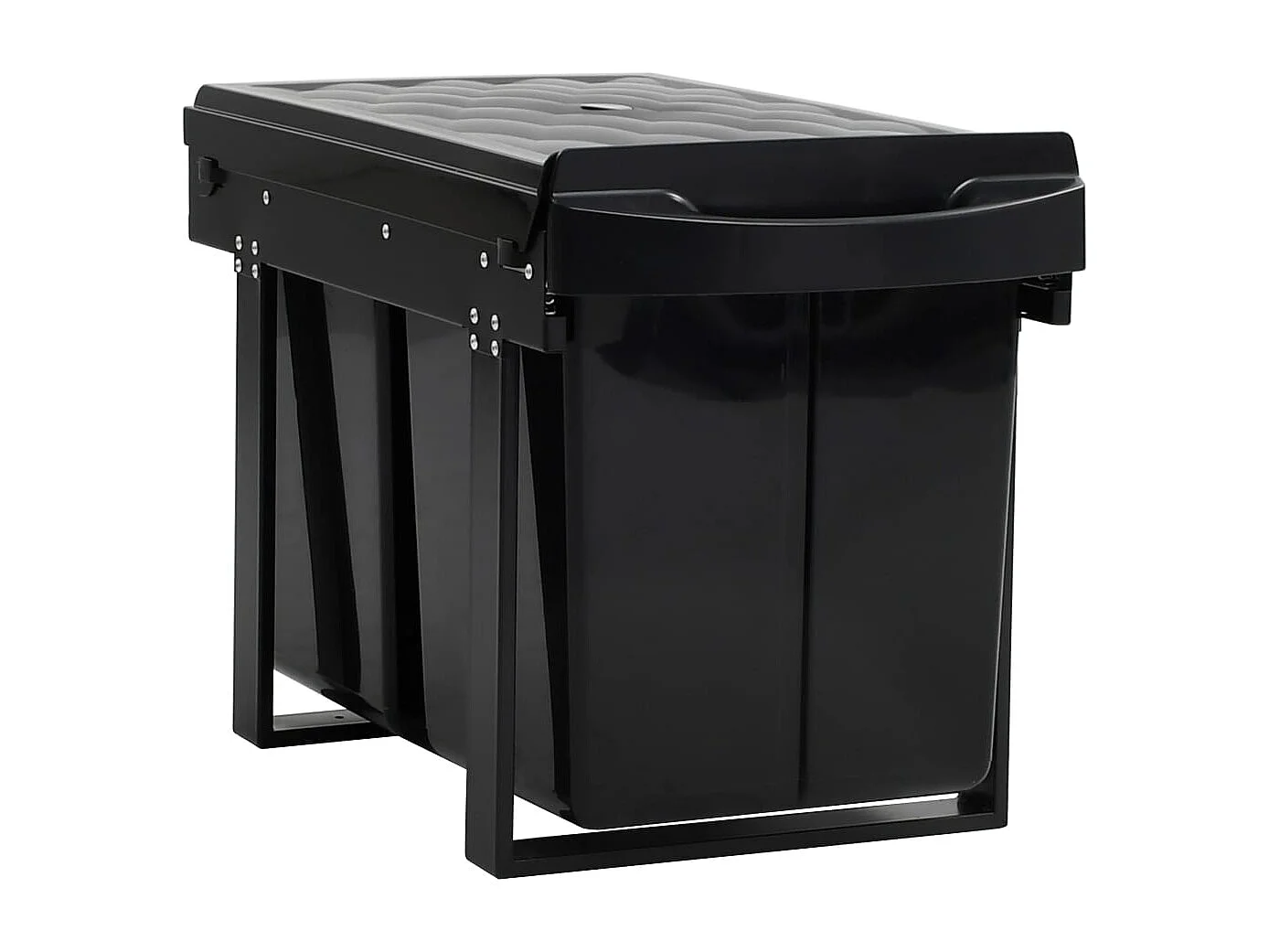 Papelera de cocina extraíble con cierre suave 48 litros negro 02_0006061