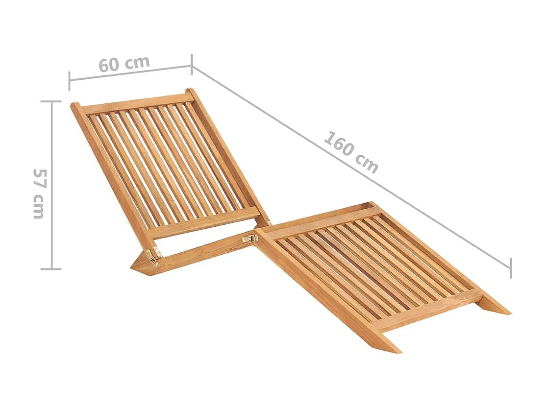 Transat chaise longue bain bois marron 160 x 60 x 57 cm 02_0012715