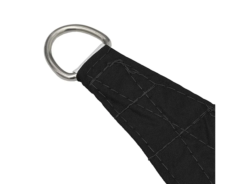 Vela de sombra parasol triangular tela Oxford 3,5 x 3,5 x 4,9 m negro 02_0009809