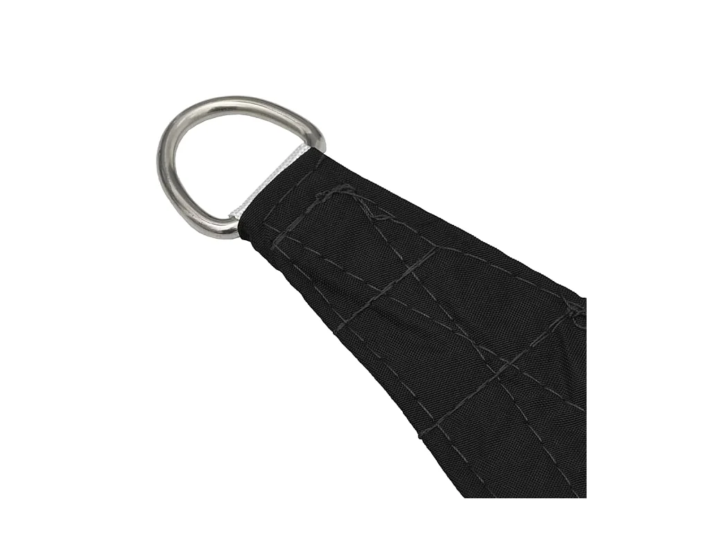 Guarda-sol vela tecido oxford triangular 3,5 x 3,5 x 4,9 m preto 02_0009809
