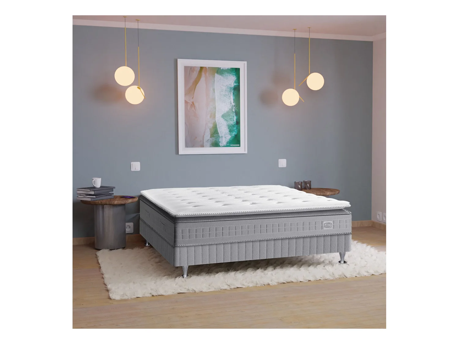 Matelas Simmons 651 ressorts ensachés + surmatelas intégré SW5 180x200