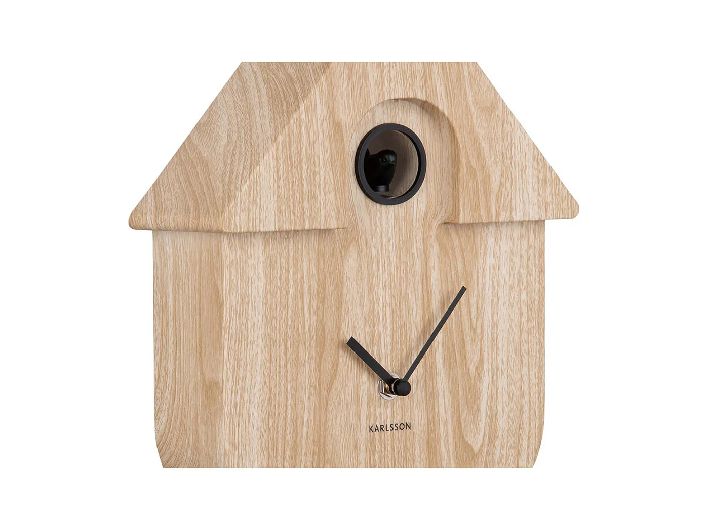 Wanduhr Modern Cuckoo - Helles Holz
