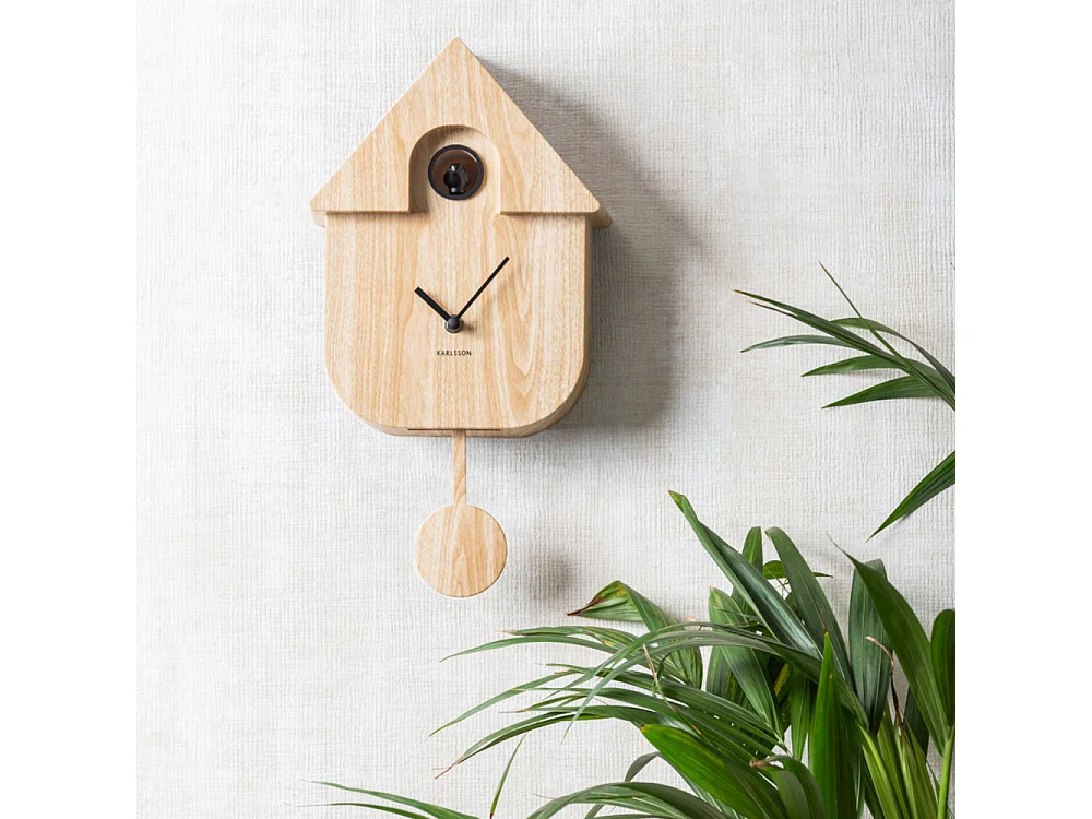 Modern Cuckoo - Horloge à pendule - Bois clair