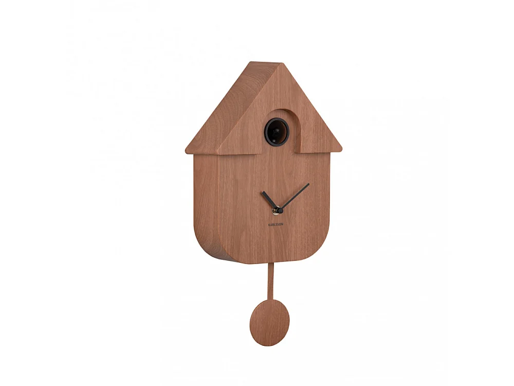 Wanduhr Modern Cuckoo - Dunkles Holz