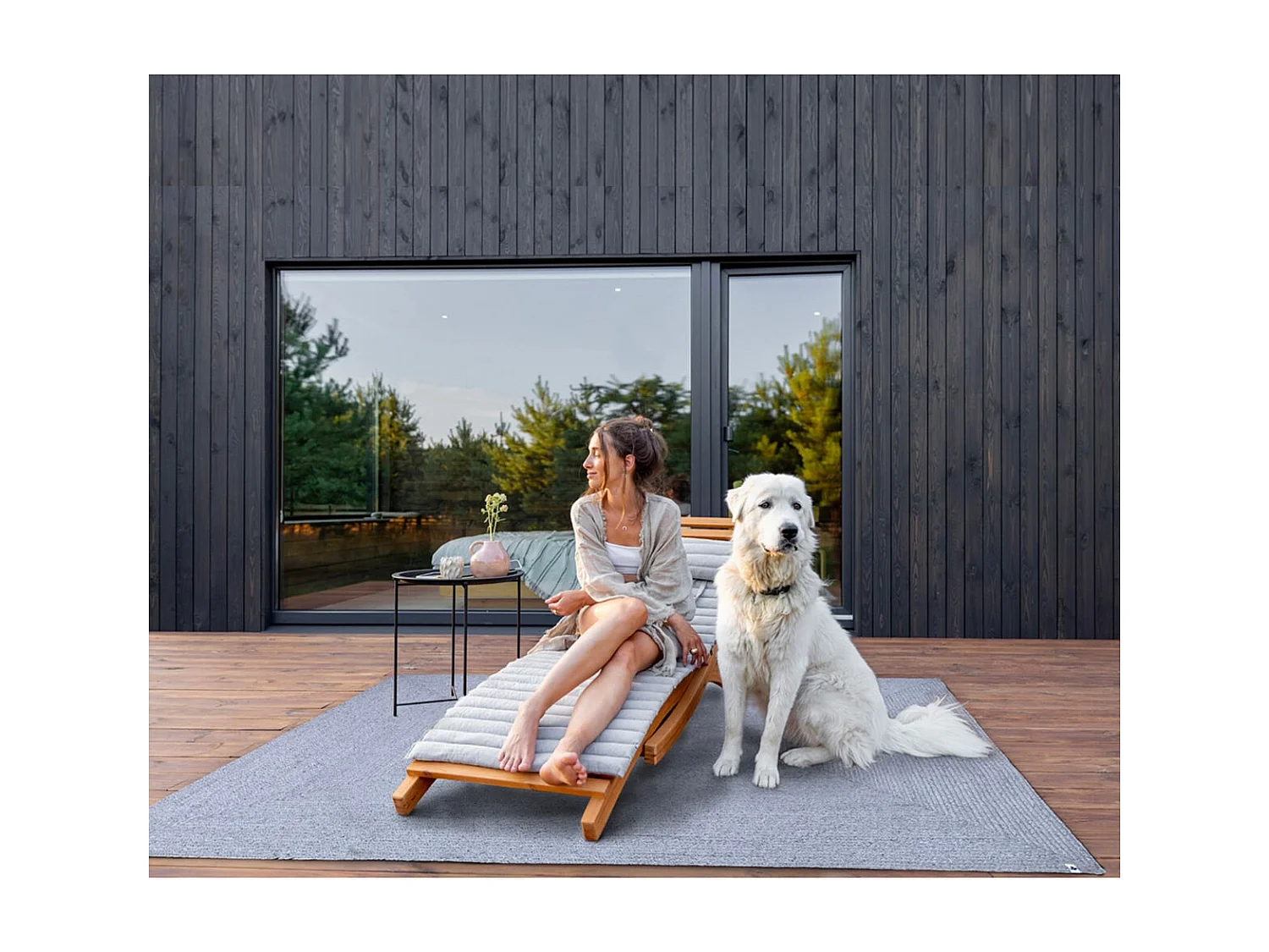 CORVIA - Tapis 160x230cm PET Recyclé Toucher Laine Gris Cendré