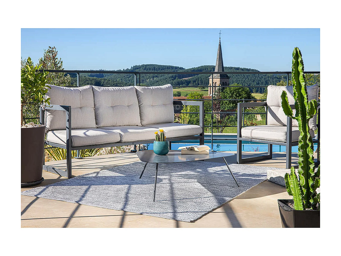 ROBY - Tapis 160x230cm PET Recyclé Toucher Laine Graphite