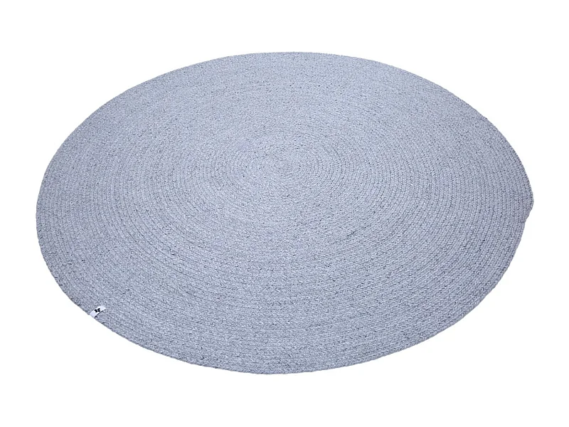 CORVIA - Tapis Ø160cm PET Recyclé Toucher Laine Gris Cendré