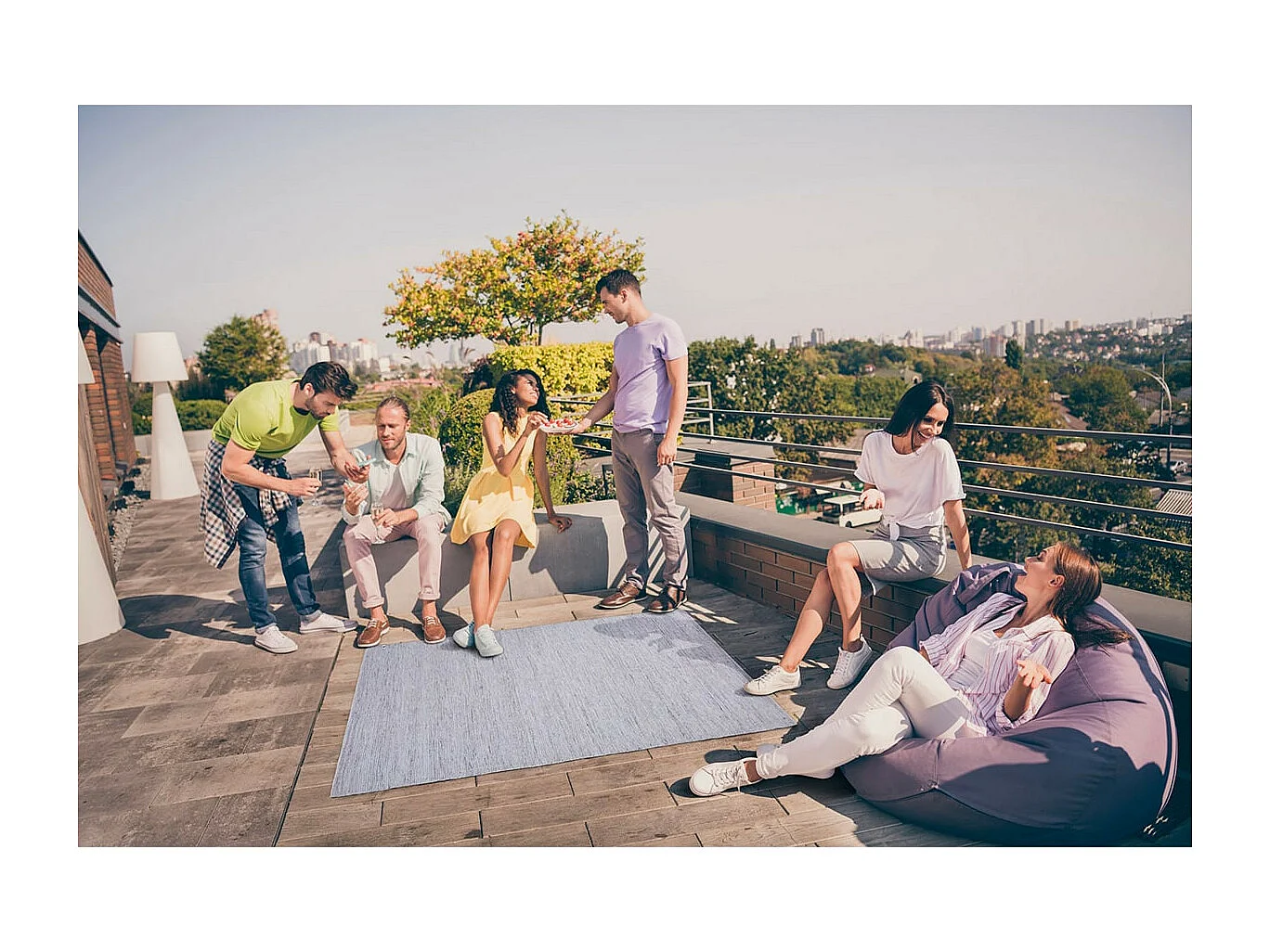 NIDAS - Tapis 120x170cm PET Recyclé Toucher Laine Beige Chiné